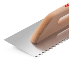 Маламашка назъбена с дървена дръжка 125x480mm